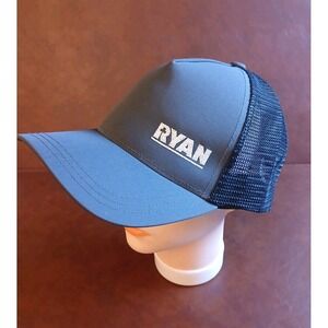 Ryan OG Logo Mesh Hat Cap Gray/Black Adjustable Snapback #1614